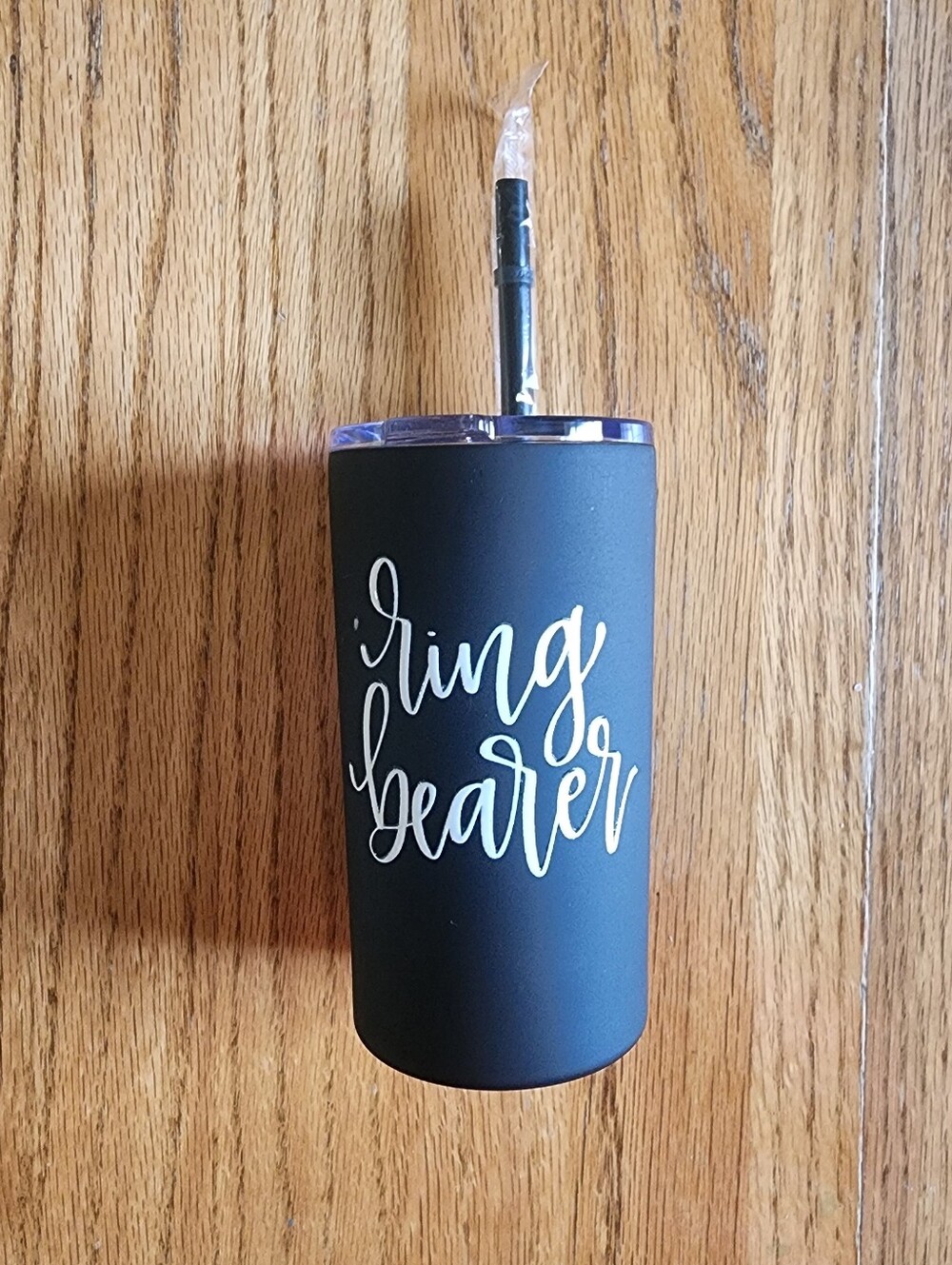 NWOT Maars Ring Bearer 12oz. Vacuum Insulated Stainless Steel Tumbler with Straw